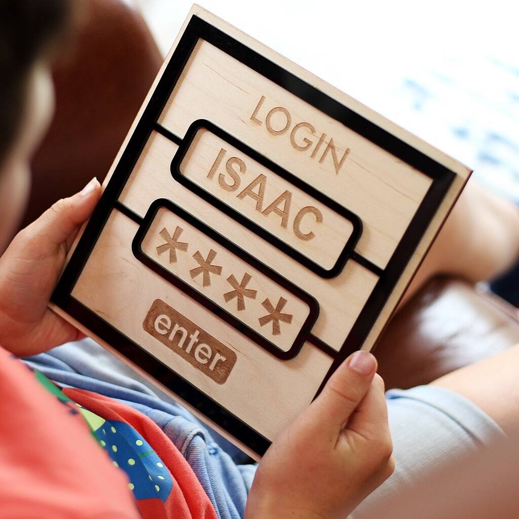 Personalised Child's Login Bedroom Sign